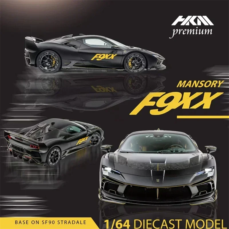 HKM 프리미엄 1:64 Mansory SF90 F9XX 스트라데일 하드탑 스파이더 컨버터블 다이캐스트 모델 자동차