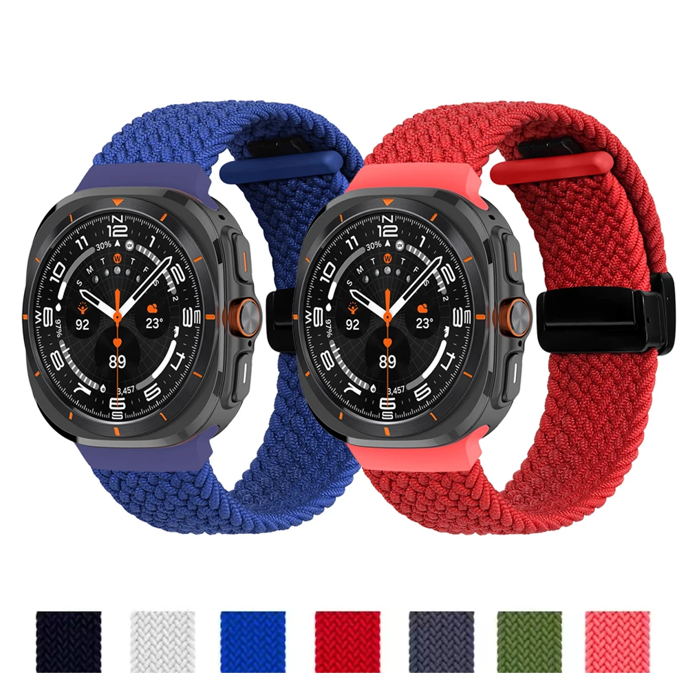 Geflochtenes Band für Samsung Galaxy Watch Ultra 47 mm Zubehör Magnetisches Armband Gürtel Armband Correa Galaxy Watch 8 Ultra Armband