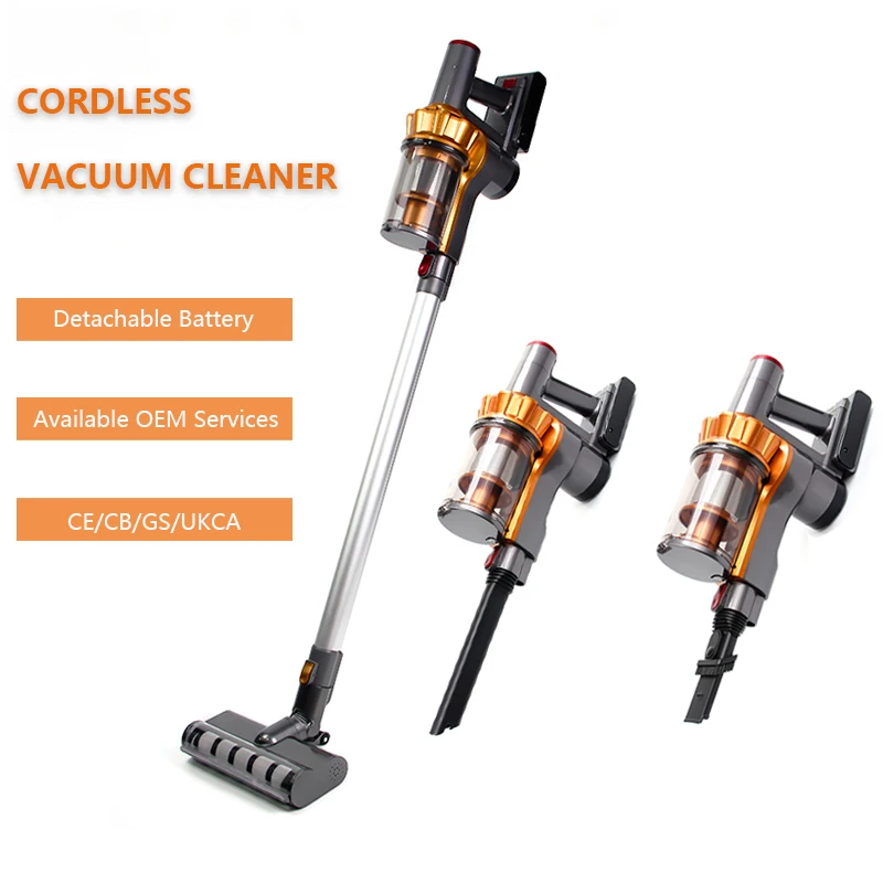 Vacume Factory  OEM/ODM 130W 2 in 1 Cordless Wireless Cyclone Handheld Battery Price V10 Stick Vacuum Cleaner
