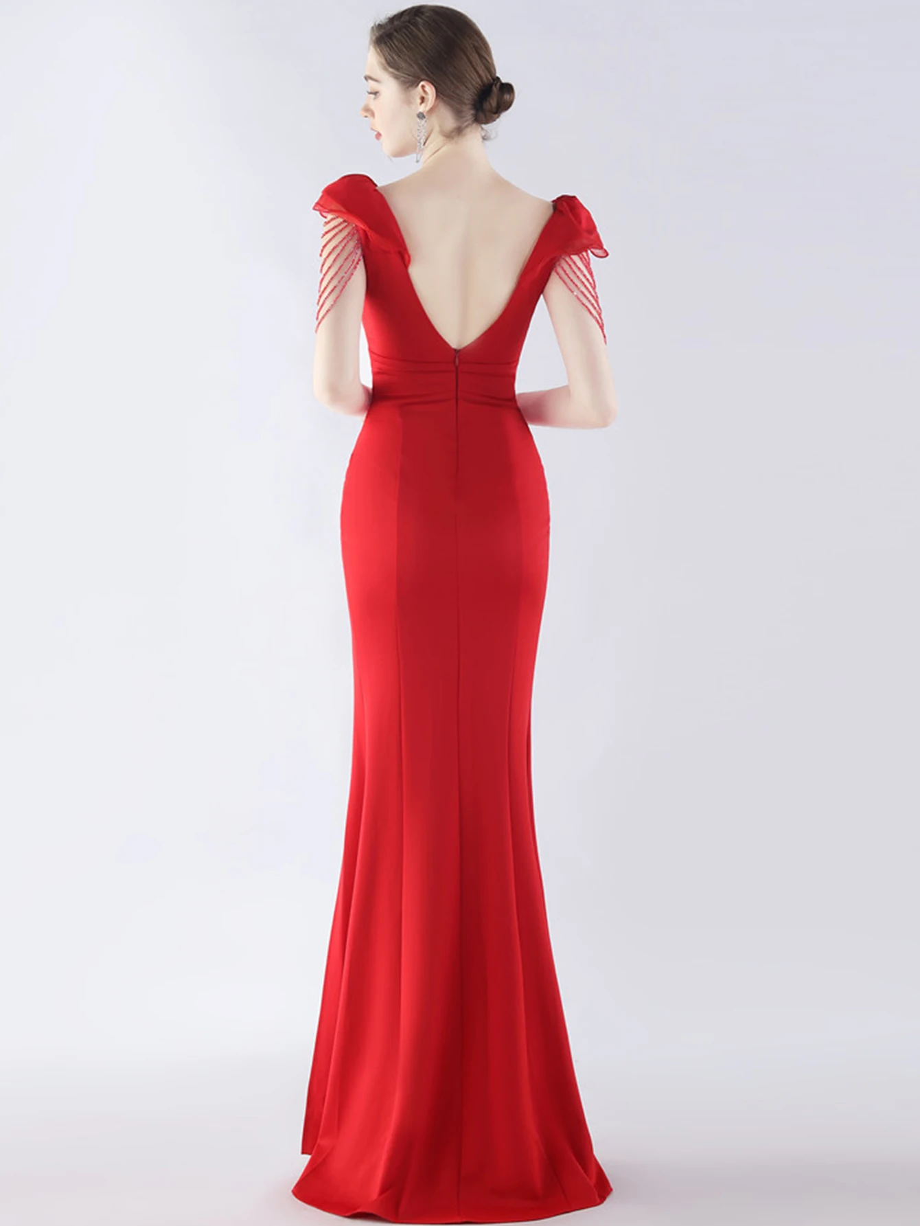 Sexy backless rhinestone maxi summer dress women elegant wedding party long dresses woman luxury prom evening dresses vestidos