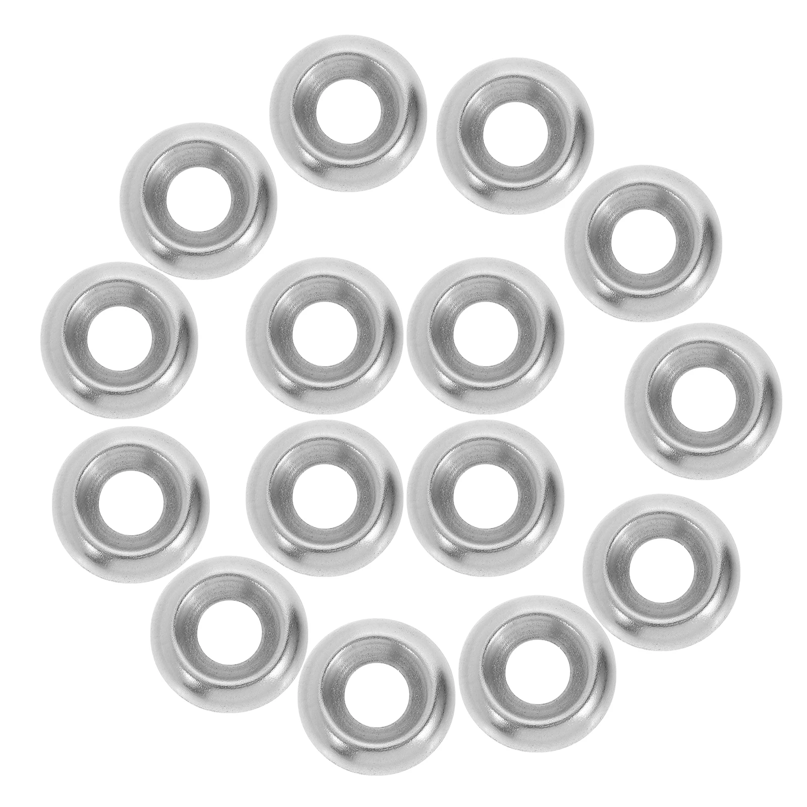 

200 Pcs Embossed Washers Stainless Steel Flat Marine Round Metal Screw Locking Finishing Set Small Open End