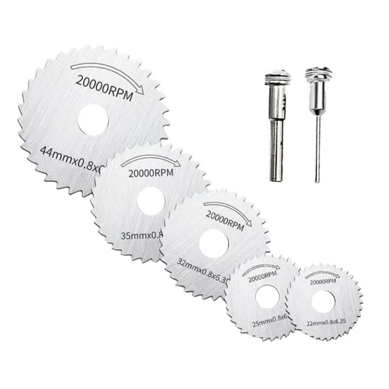 7Pcs High Speed Steel Circular Cutter For Rotary Tool with Shank Hss Cutting Disc Plastic