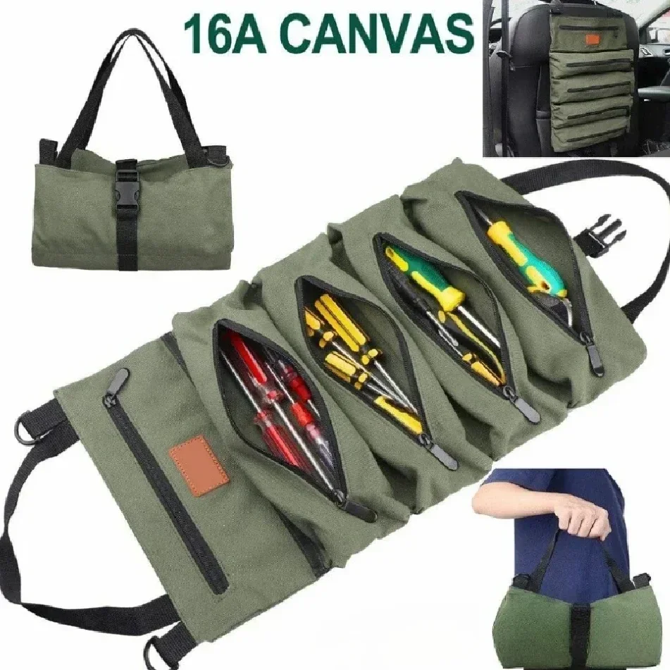 Multi-Purpose Tool Bag High Quality Professional Multi Pocket Hardware Tools Pouch Roll UP Portable Small Tools Organizer Bag
