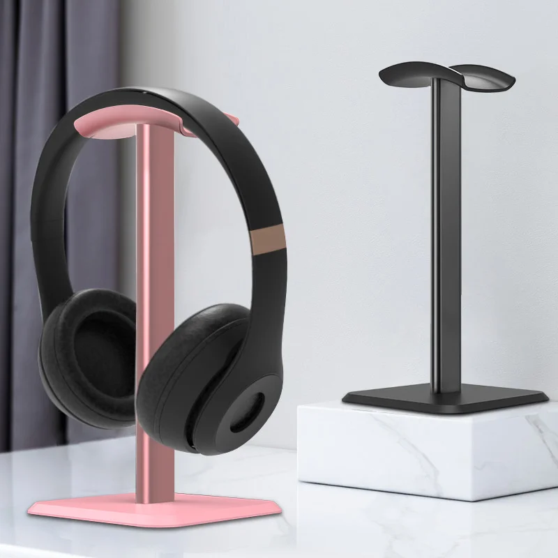 Headphone Stand, Headset Holder Earphone Stand With Aluminum Supporting Bar, For All Headphones Size