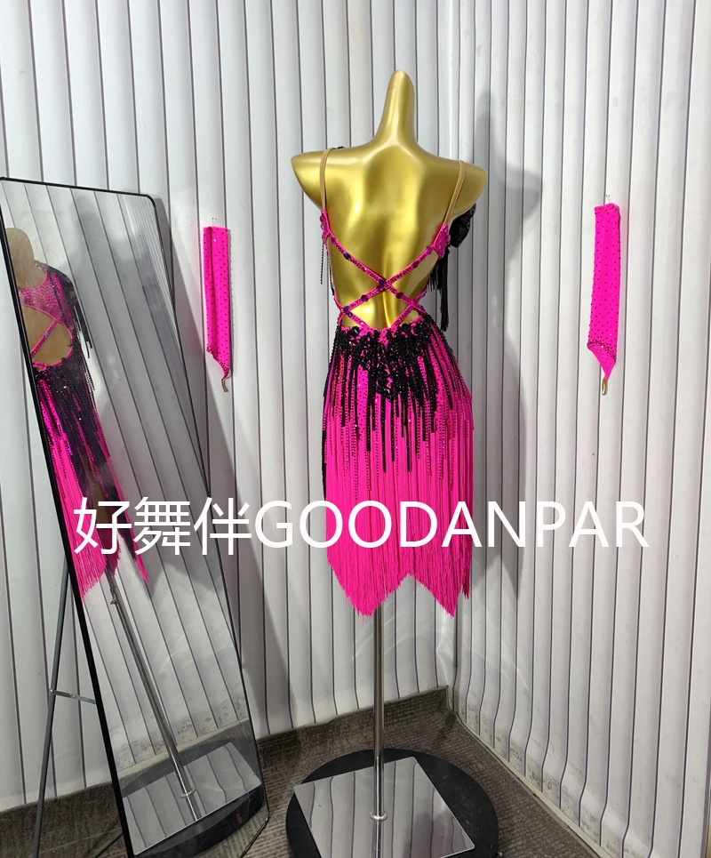 فستان رقص لاتيني فستان لاتيني للسيدات للنساء زي رقص لاتيني مثير فستان لاتيني فيروزي ملابس لاتينية للمنافسة GOODANPAR