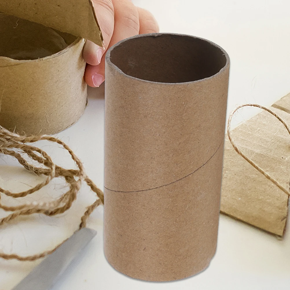 40 Pcs Cardboard Tubes Handmade Materials for Round Paper Projects Container Brown