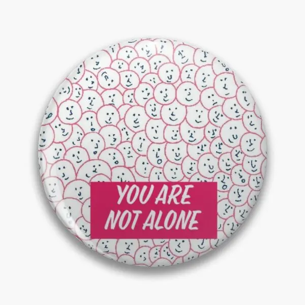 Mental Health Month Sticker  Soft Button Pin Collar Gift Funny Cartoon Clothes Women Decor Lover Fashion Jewelry Metal Brooch