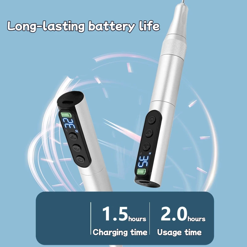 Portable Professional Nail Drill Machine 35000 RPM Rechargeable Electric Nail Drill for Acrylic Gel Polishing Salon Tool