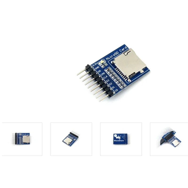 

A37T-для Micro-SD (TF) модуль хранения карт, макетная плата, модуль SD-карты, держатель SD-карты, шаг 2,54 мм для SDIO и SPI Prots