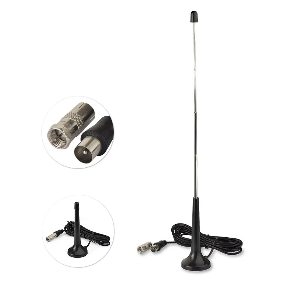 Superbat FM Radio DAB Telescopic Rod Magnetic Base Antenna for Portable Radio Tuner Stereo Receiver AV Receiver Stereo Amplifier