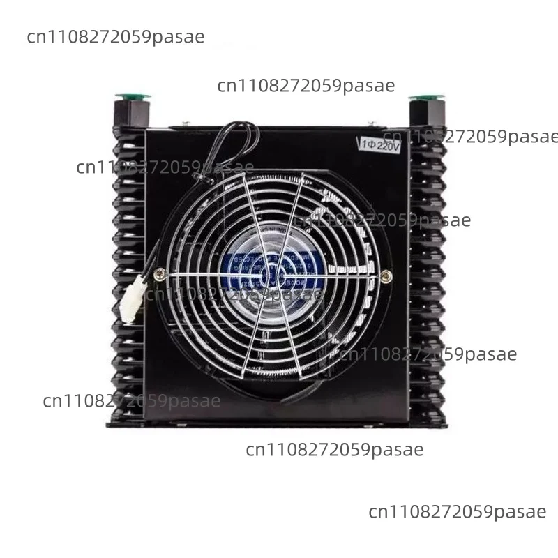 AJ1025T-CA-DC24V Flow Small Radiator Oil Cold Heat Exchanger, Radiator Oil Cooler, Hydraulic Aluminum Alloy Air Cooler