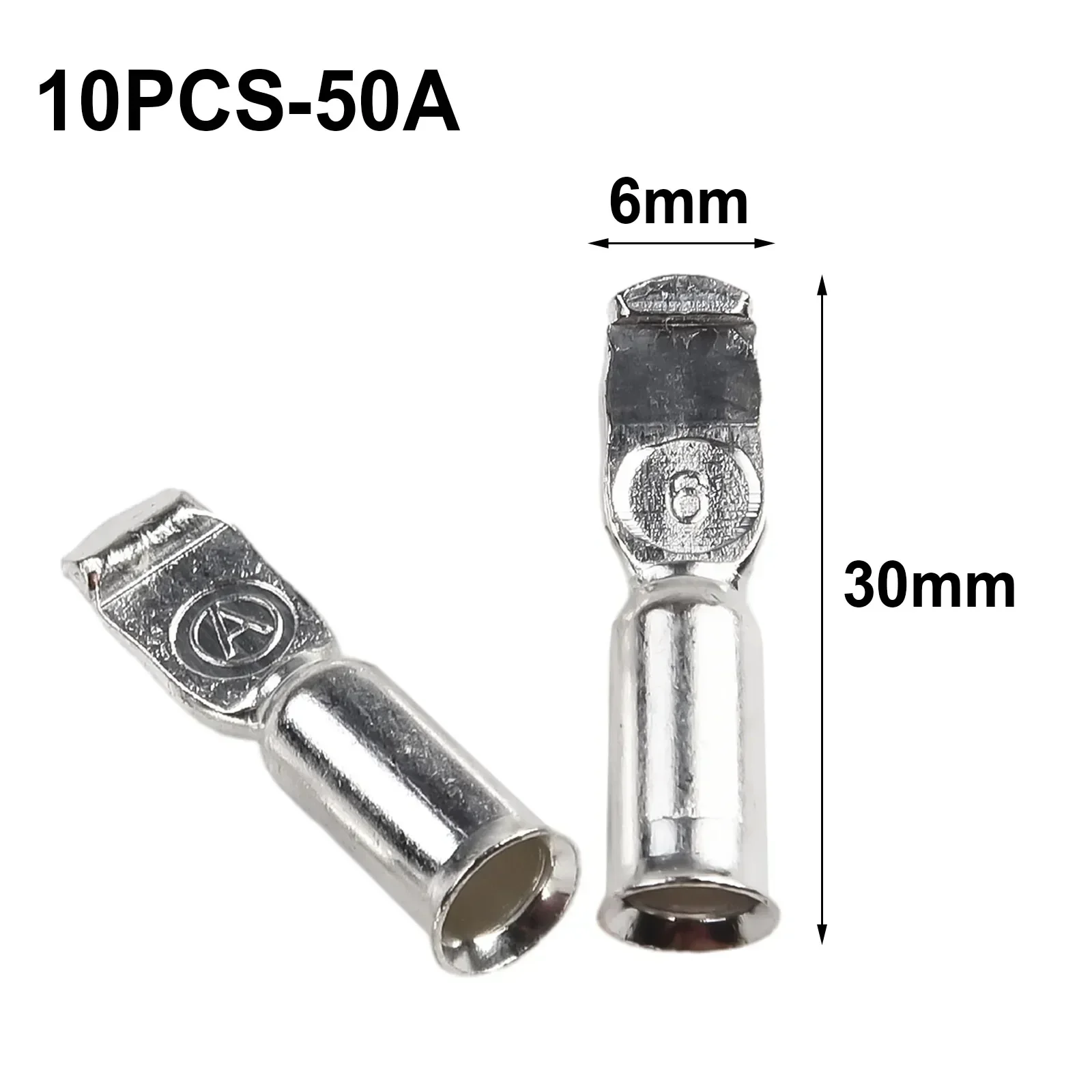 10PCS 50A FOR Anderson Plug Contacts Pins Lugs Terminals For 50 Amp Connectors 6-12AWG Circular Power Aviation Socket