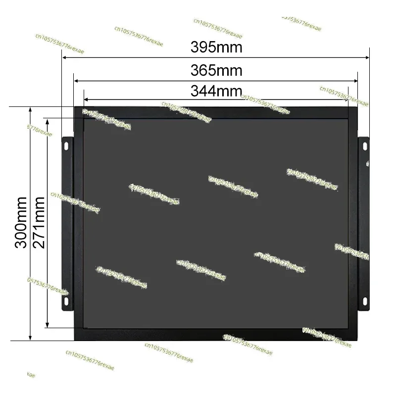 For Industrial Equipment Wholesale Price 17 Inch LCD  Touch Screen Display with Open Frame Hanging Ear Metal Case