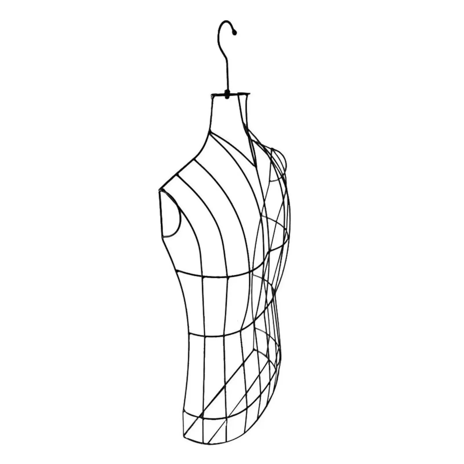 Hanging Half Body Torso Mannequin Iron Female Upper Body Dress Form Support for Shop Display