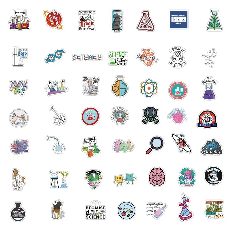 10/50/100pcs Chemistry Laboratory Stickers funny Science Graffiti for Scrapbooking Laptop Phone Stationery Suitcase Helmet