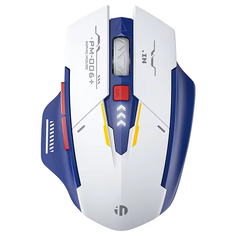 Inphic F9 Mecha Edition Wireless Mouse Silent Rechargeable Mouse Type-C LED Light Mouse For Computer Laptop Office Gaming