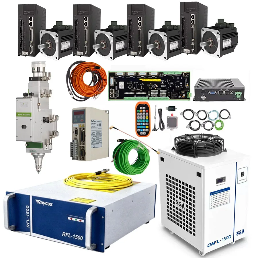 Raycus laser 1500W RFL-C020 2000W RFL-C025 3000W RFL-C3000S laser system XC3000S laser cutting head BM110 Huichuan servo 850W