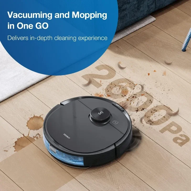 Mop Cleaner - up to 60-Day Self Cleaning, Laser Navigation, Obstacle Avoidance