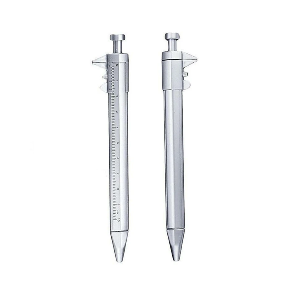 Multifunction Ballpoint Pen Vernier Caliper 0.5mm Refill Gel Ink Pen Caliper Roller Pen Student Stationery Ball-Point Ruler