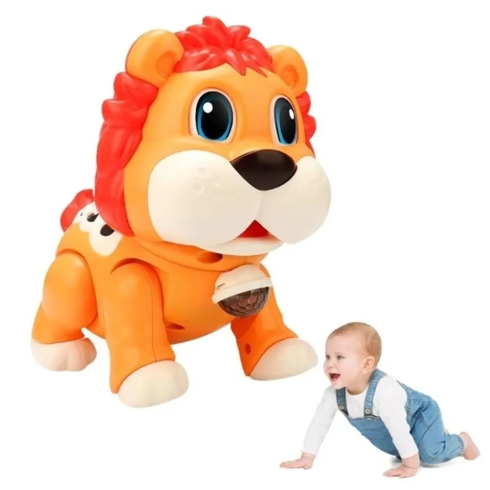 Chant danse clignotant danse Animal jouet ramper apprentissage éducatif jouet Musical avec LED Lion hippopotame