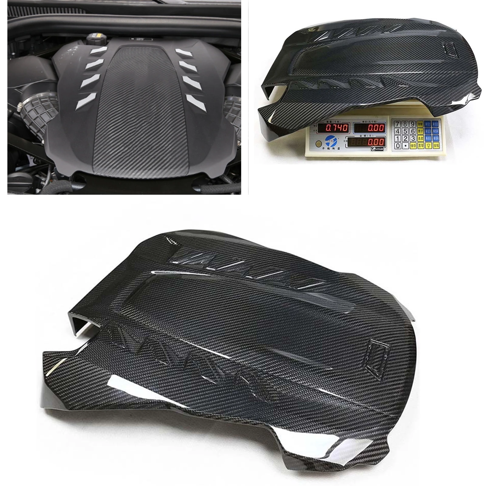 Carbon Fiber Car Engine Hood Guard Cover Panel Plate Protector For BMW F95 X5 M F96 X6 M 2020 2021 2022