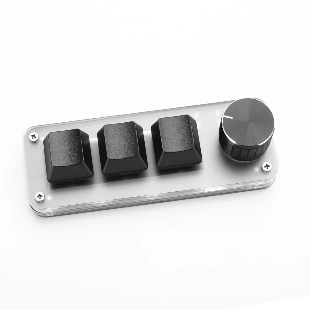 3 Key 1 Knob/4 Key Programming Macro Custom Knob Keyboard RGB Wired USB Hotswap  Mechanical Gaming Keyboard