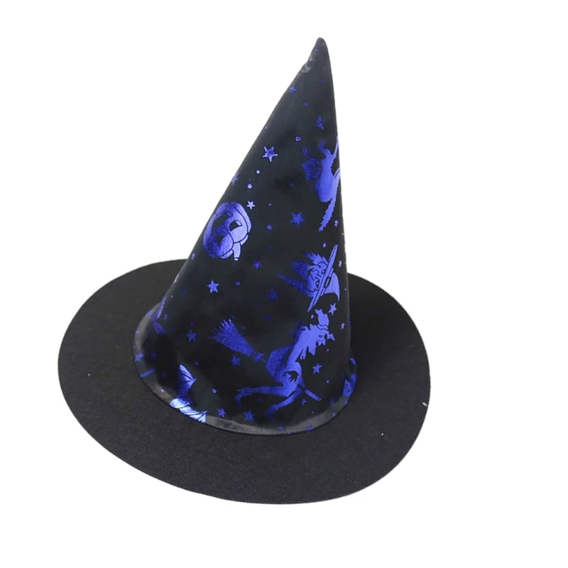 MXMB Halloween Decoration Hat Costume Hat for Boys Girls Flaring Pattern Witch Hat