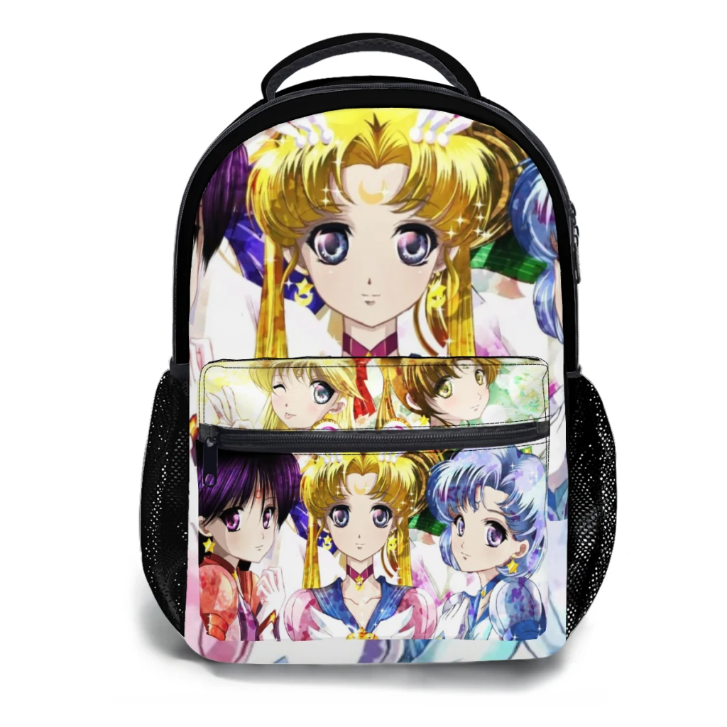 Sailor-Moon para niños Mochila de estudiante de gran capacidad Mochila escolar de dibujos animados 17 pulgadas