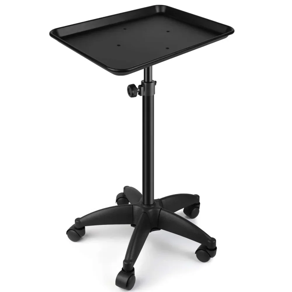 

Tray Cart On Wheels, Height Adjustable Trolley Cart Is Used For Hair Salon, Beauty Spa, Tattoo Work Table And Hair Stylist Stor