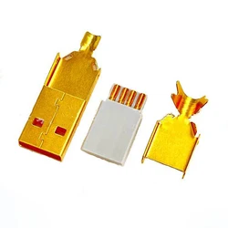 HIFI Gold Plated 5u DIY USB 2.0 A BMale Assembly Adapter Connector Audio Adapter Typea A/B Tail Socket Connector Port Sockect