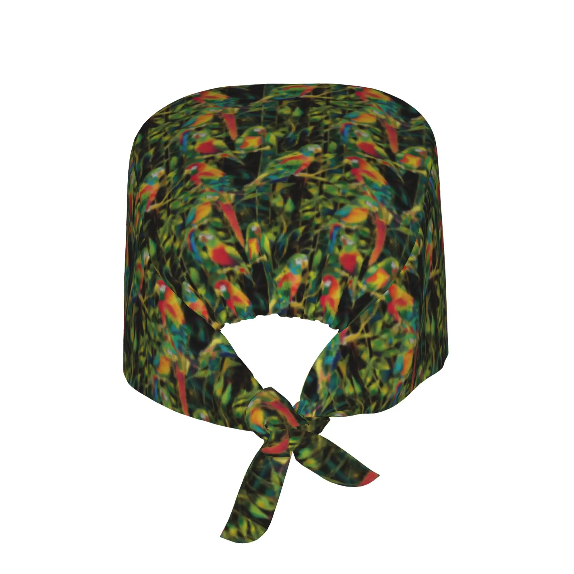 Tropical Parrot Hideaway Working Cap Surgical Hats Cockatiel Macaw Parrotlet Operating Room Cap Nursing Cap Lab Works Hat