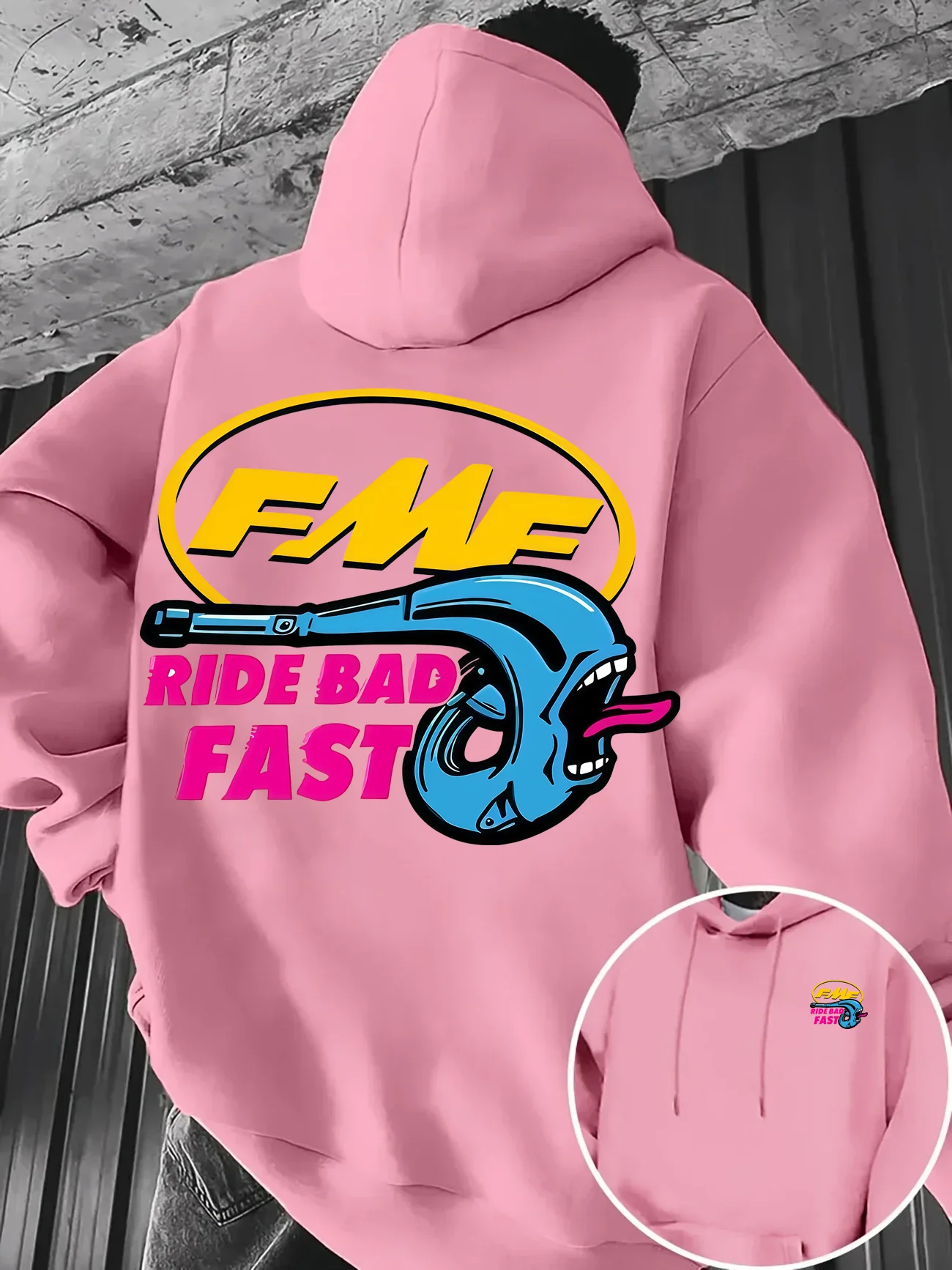 Unisex Dirt Bike Racing Hoodie mit doppelseitigem Aufdruck, Motocross-Auspuff-Grafik, lässiger, lockerer Schnitt, langärmelig, Streetwear-Sweatshirt-Oberteil – Detail 14