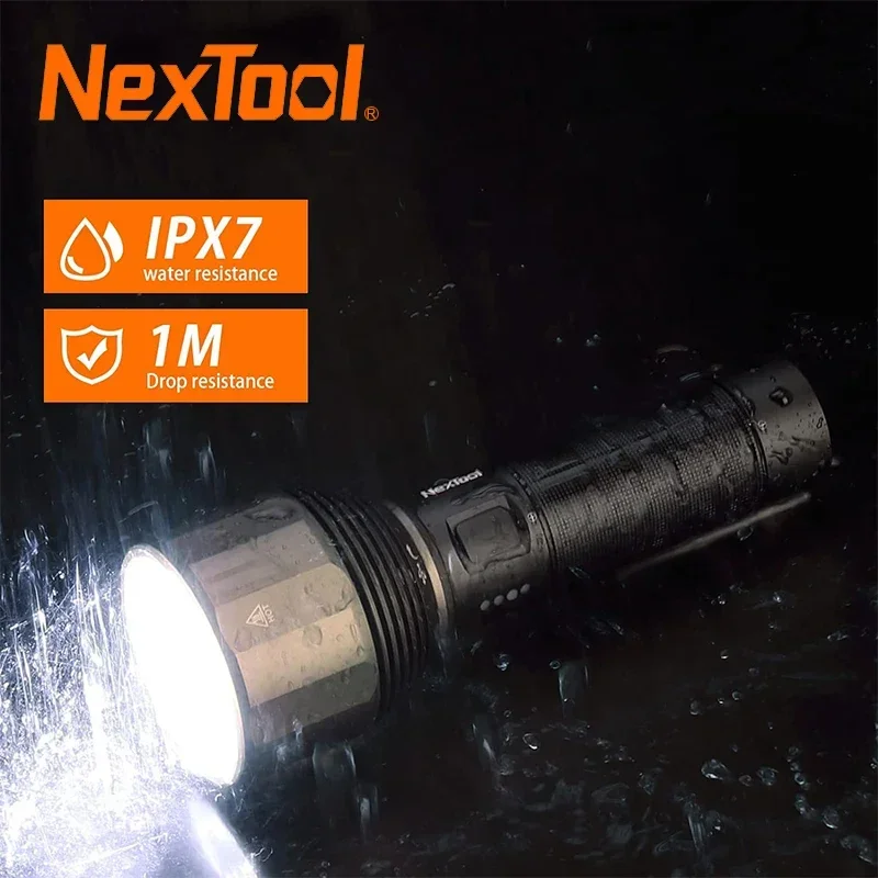 

NexTool Strong Light Flashlight 5000mAh 2000lm 380m 5 Modes IPX7 Waterproof LED Rechargeable Torch Lamp Outdoor Camping