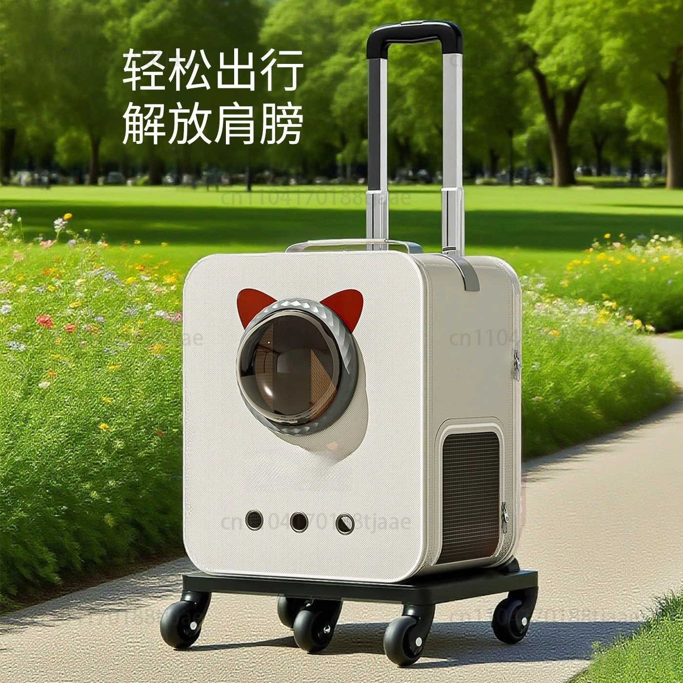 Cat bag out portable cat backpack pet trolley case backpack multi-cat artifact dog large-capacity suitcase