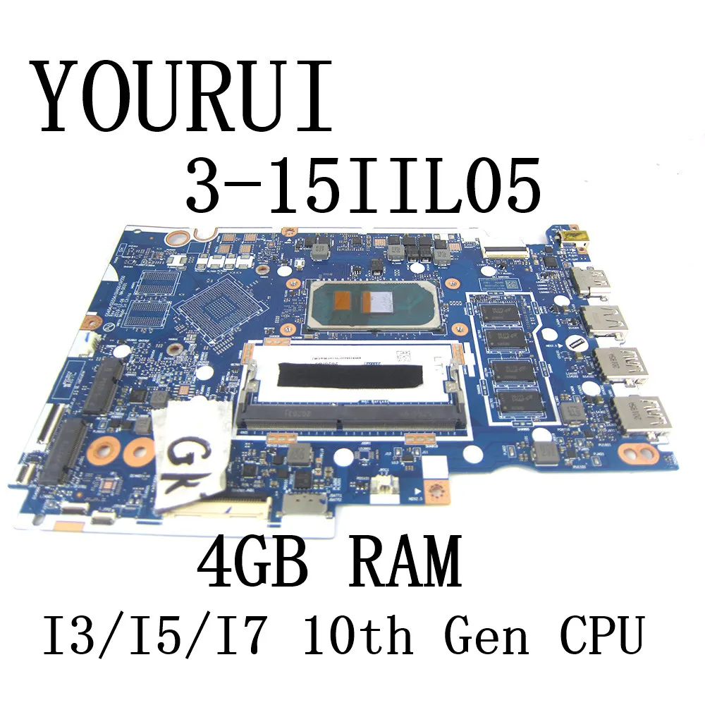 For Lenovo IDEAPAD 3-15IIL05 Laptop Motherboard With I3 I5 I7 10th Gen CPU and 4GB RAMGS454 GS554 GV450 GV550 NM-D031 Mainboard