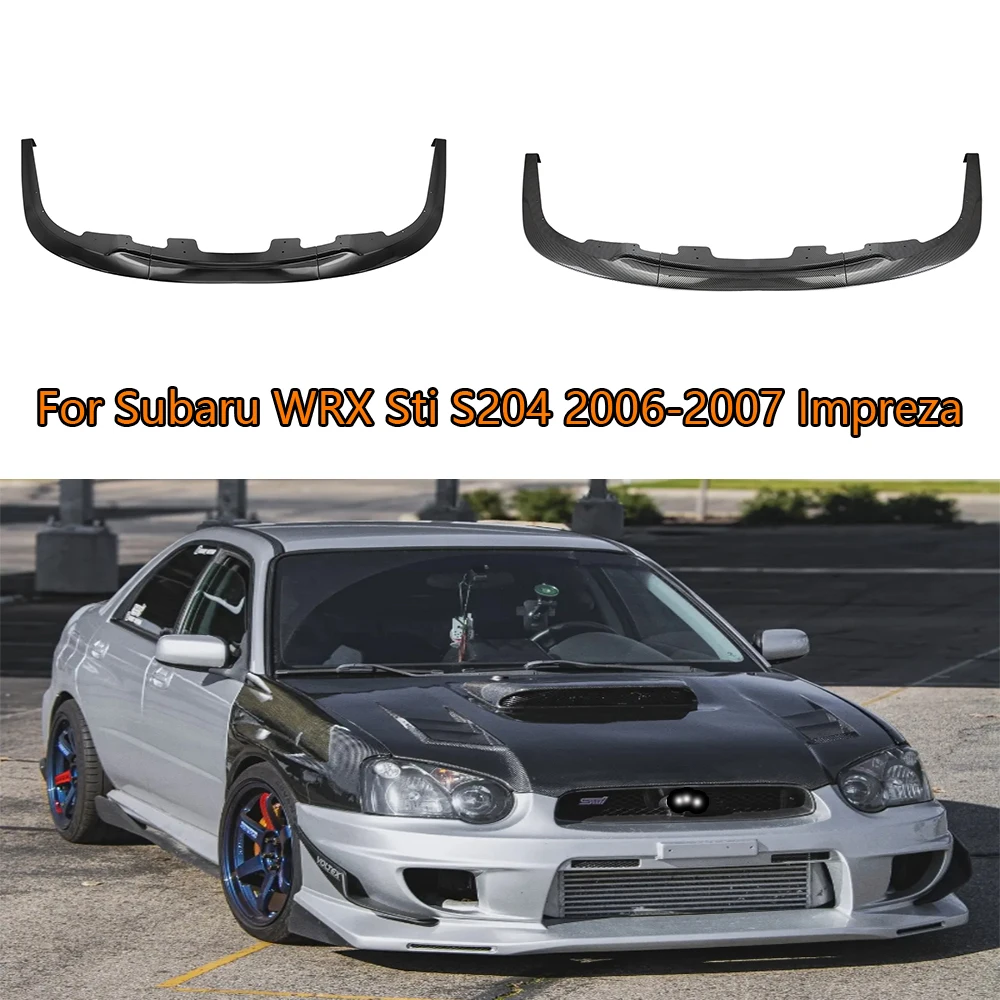 

3Pcs Car Front Bumper Splitter Lip Spoiler Cover Trim Body Kit For Subaru WRX Sti S204 2006-2007 Impreza