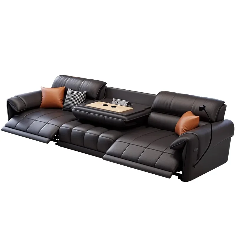 Leather Electric Sofa Comfortable Adult Living Room Decor Nordic Sofas Light Luxury Hallway Unusual Sillon Cama Home Furniture