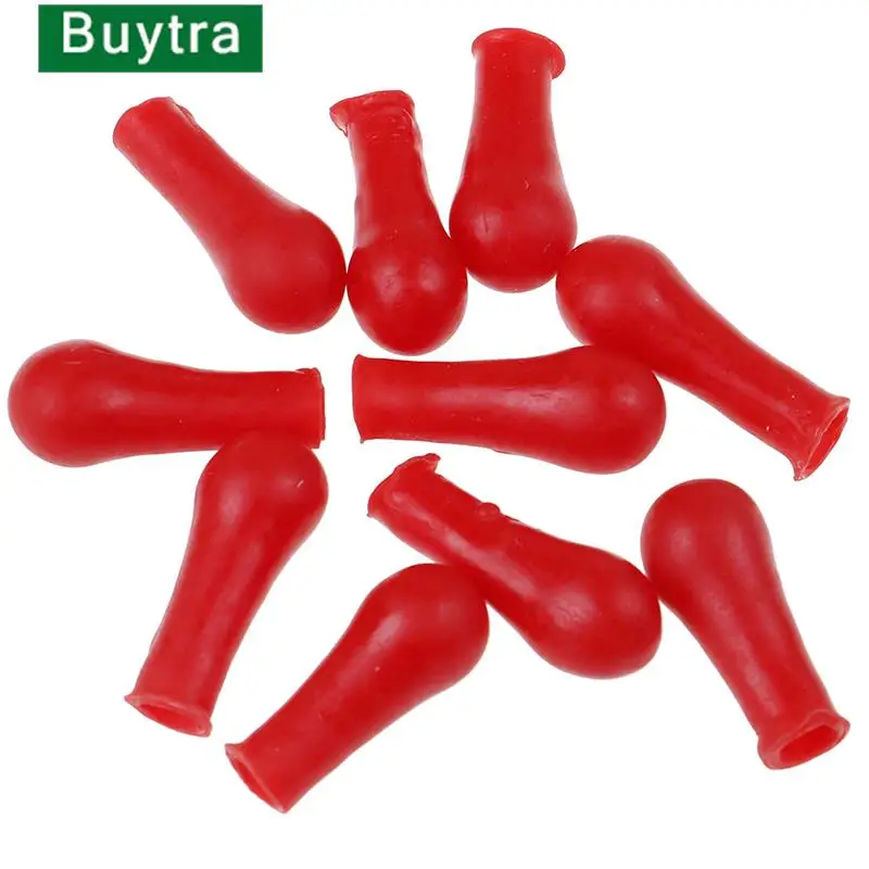 Hot Koop 10Pcs Dropper Rood Rubber Bulb Hoofd Dropping Fles Insert Pipet Lab Supplies