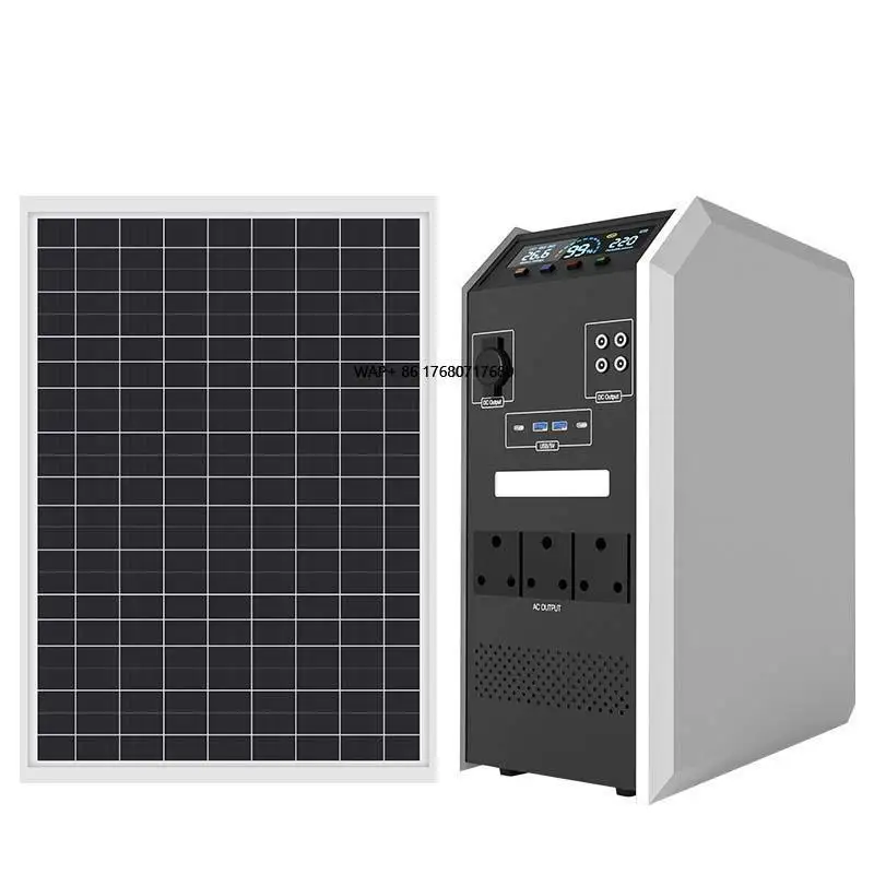 Portable 1000 W-5000 W LiFePO4 Power Station  Solar System 3000 W-5000 W Output Controller External Battery