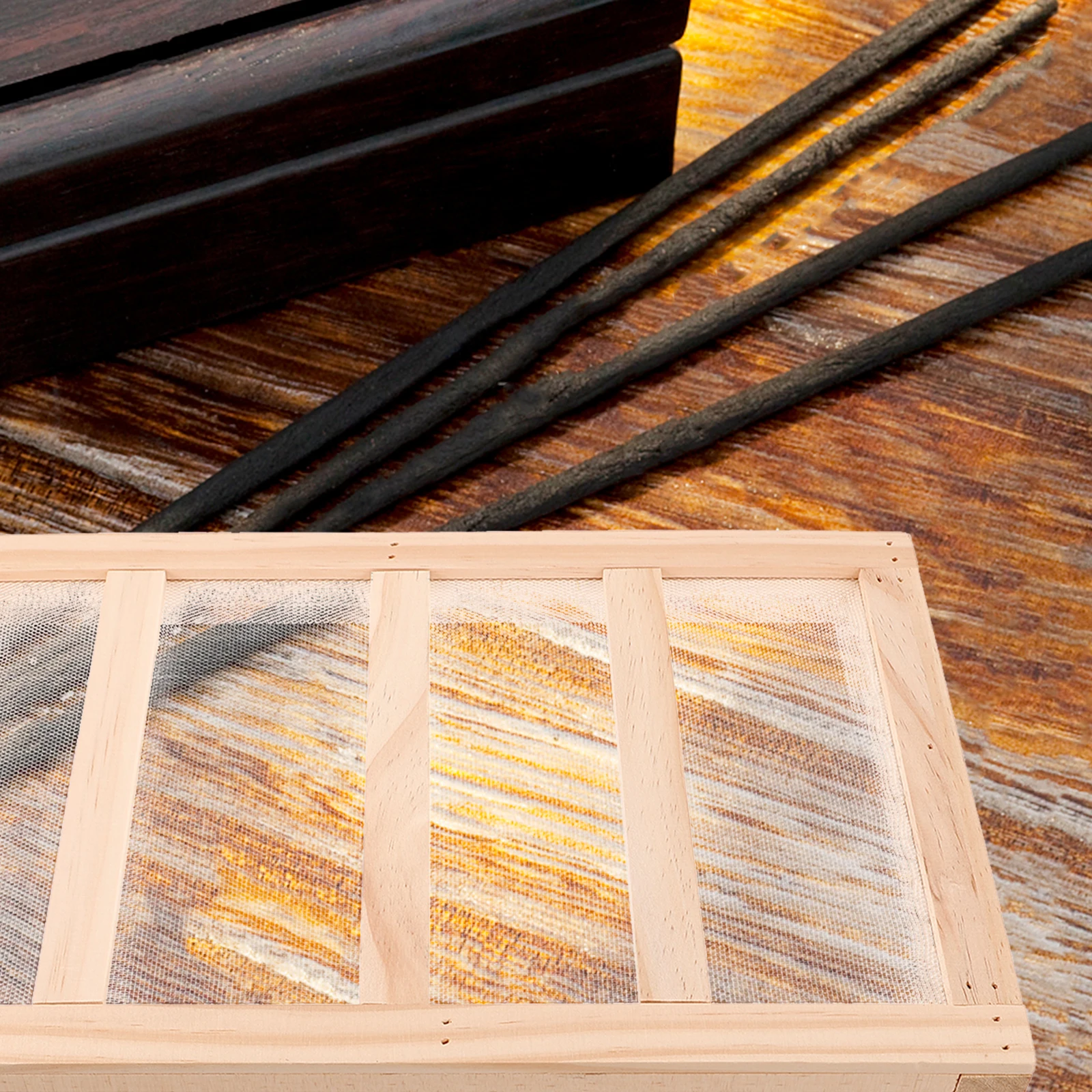 

High Quality Incense Tool Drying Rack Solid Press Board Screen H made Wooden Incense Mesh Tray Durability Versatility