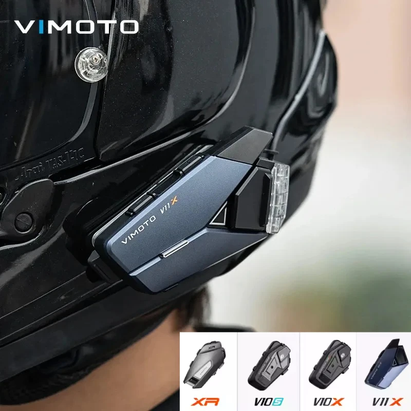 

Bluetooth-гарнитура для мотоциклетного шлема Vimoto Chinese Version V11X V10X XR с шумоподавлением IPX67 и функцией групповой связи