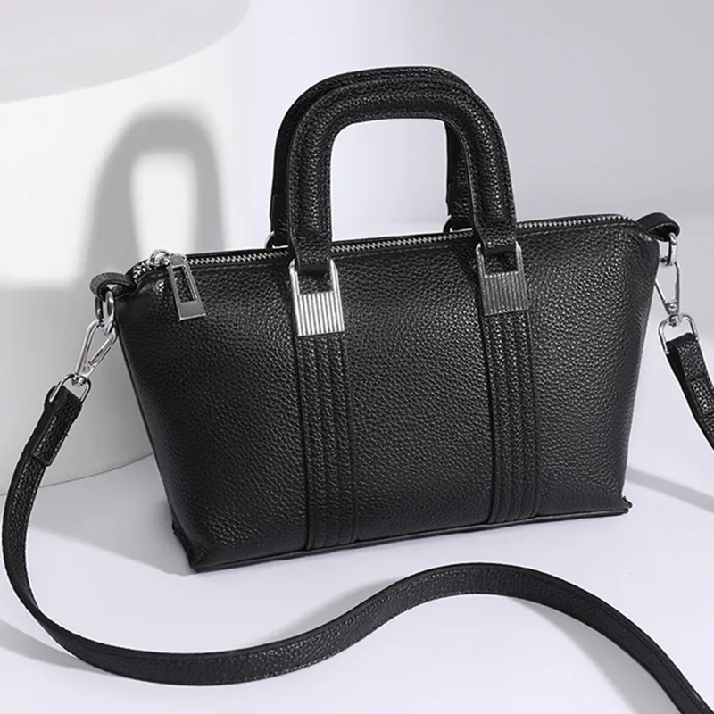 

Brand Genuine Leather Cowhide Shoulder Crossbody Bag Women Fashion Messenger Bags Simple Tote bag Female Purse Handbag Bolso