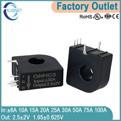 QNHC3 6A 10A 15A 20A 25A 30A 50A 100A / 2,5V ± 2V 1,65V ± 0,625V transformador de corriente transductor de corriente Hall