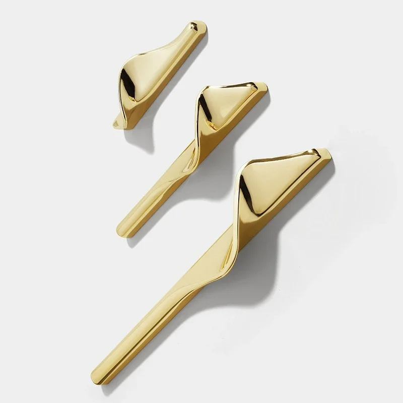 S-شكل الفني الفاخر ضوء نمط مقابض باب خزانة الملابس الراقية خزانة مقابض للأدراج الحديثة بسيطة مقابض خزانة المطبخ #5