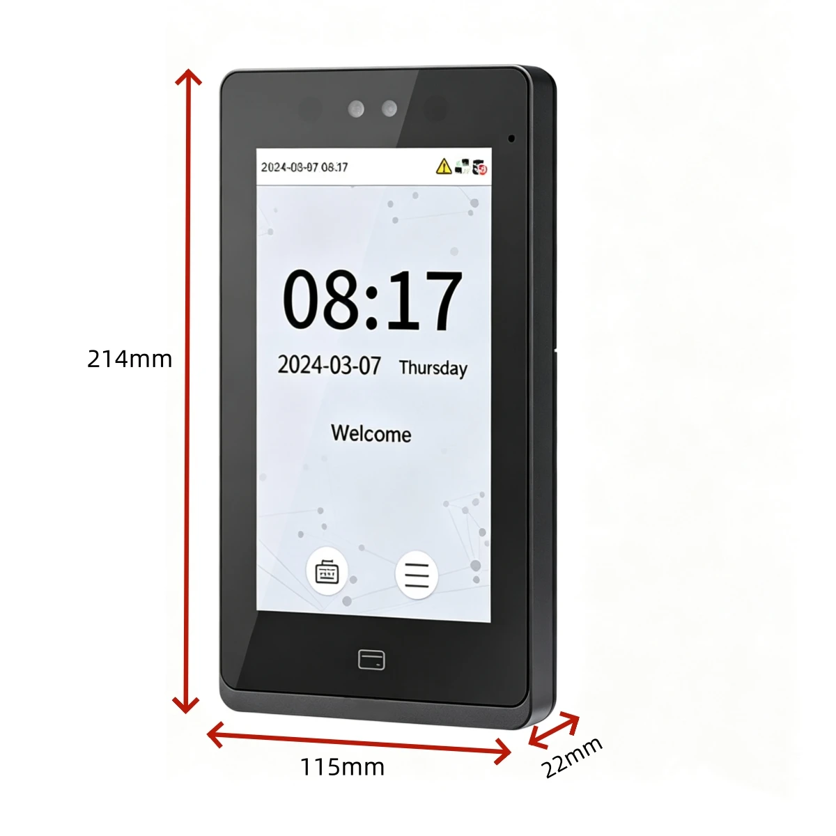 Face Recognition Time Attendance & Access Control Terminal ZK zFace1701 RFID Card IP65 TCP/IP USB 10000 Users for Office