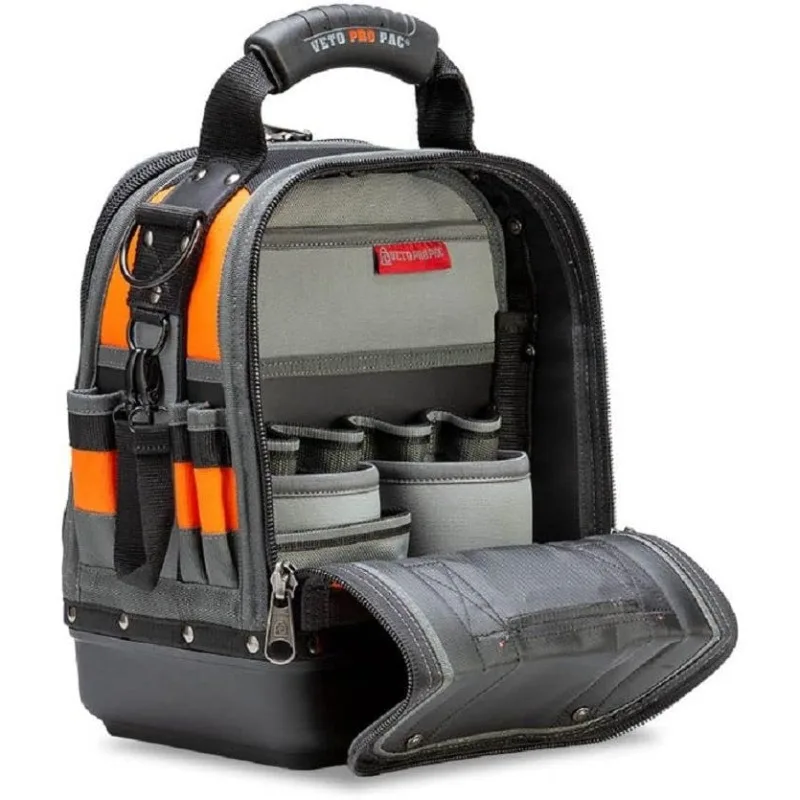 Large Capacity Multifunctional Tool Bag Multiple Zippers Compartments Wear-resistant Durable Storage Organizer