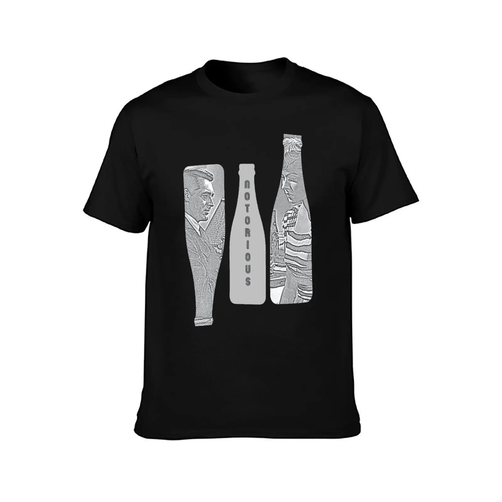 Alfred Hitchcock, Notorious, Black and White Thriller, Officially Licensed Fan Art T-Shirt Urban Style Print T-Shirt