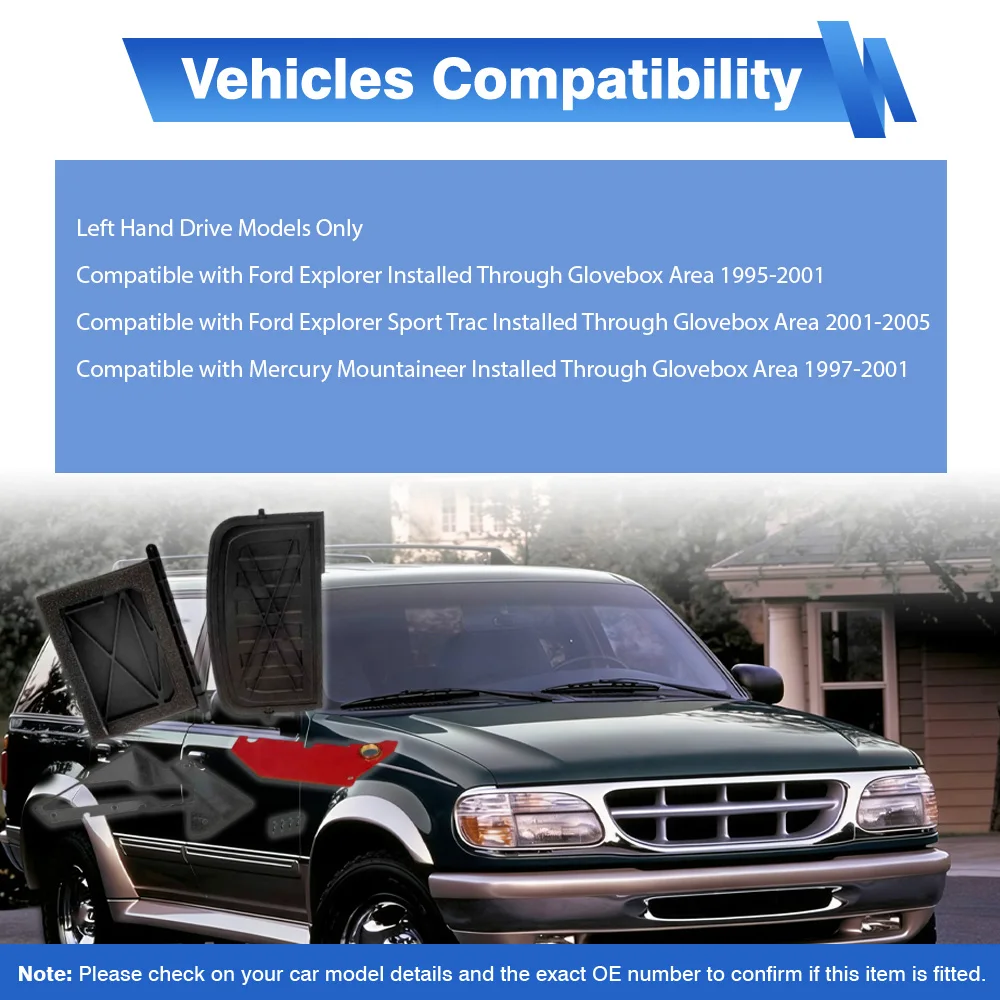 

HVAC Blend Door Repair Kit For Ford Explorer 1995-2001 Mercury Mountaineer 1997-2001 902-202, YL5Z18471FA, F5TZ19A813A