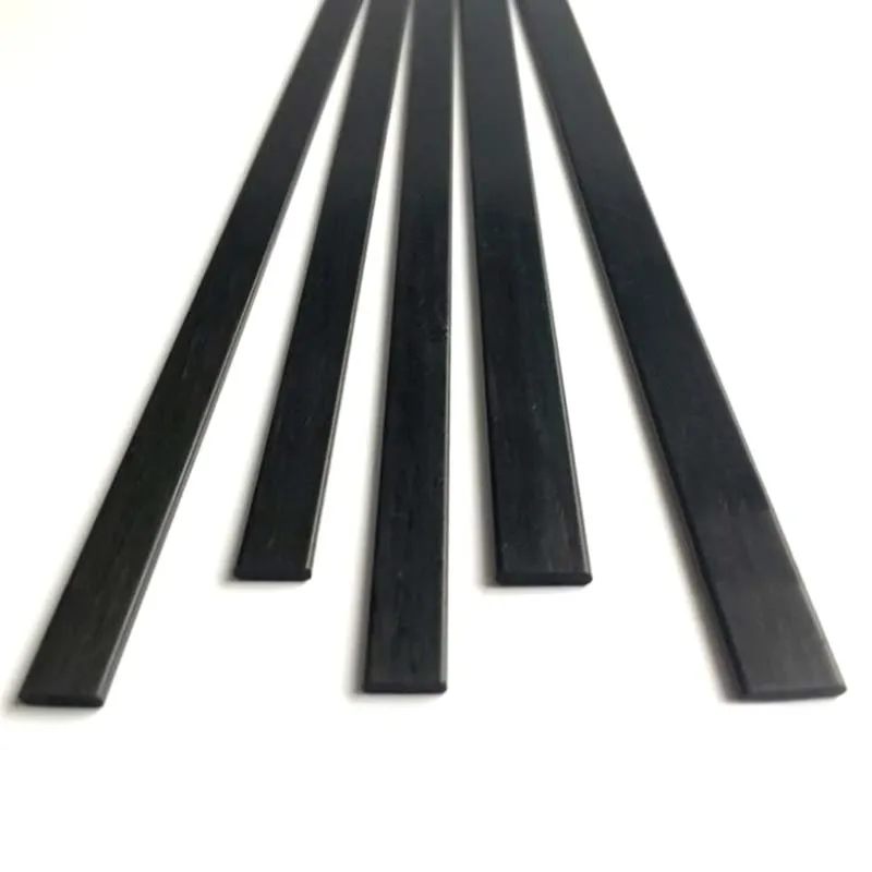 1/5 قطعة عالية الجودة ورقة ألياف الكربون شريط مسطح طول 495 مللي متر عالية القوة ألياف الكربون قطاع الكربون شقة سميكة 0.3-6 مللي متر