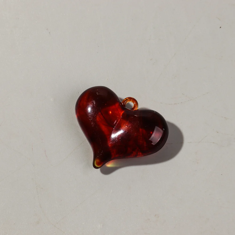 5pcs Handmade DIY Bead Findings & Components, Heart Shape